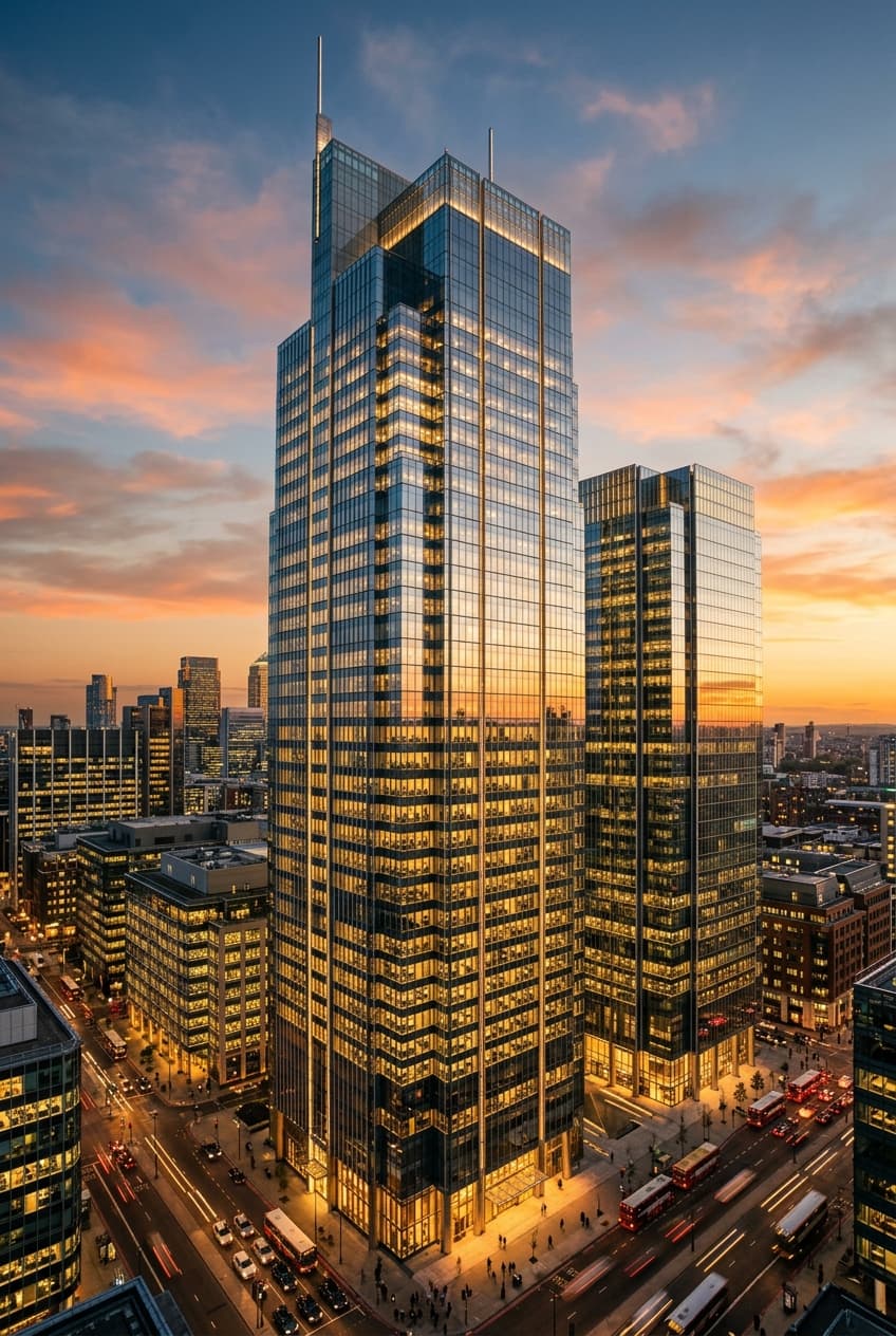 Modern Corporate Financial Headquarters